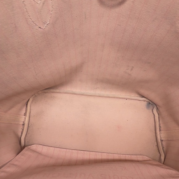 Louis Vuitton Neverfull MM Damier Azur Tote Pink Interior Authentic - Picture 8 of 15